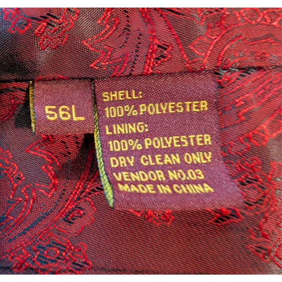 Vittorio St. Angelo  Vest Waistcoat 5 Button Plaid Size 56 L EUC - Picture 4 of 5